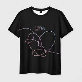 Мужская футболка 3D с принтом BTS LOVE YOURSELF | БТС в Ухте, 100% полиэфир | прямой крой, круглый вырез горловины, длина до линии бедер | Тематика изображения на принте: bangtan boys | bt21 | bts | bts army | bts stickers | j hope | jimin | jin | jungkook | k pop | rap monster | rapmon | suga | v | бтс | корея | стикеры bts