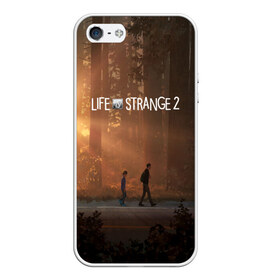 Чехол для iPhone 5/5S матовый Life is Strange: в Ухте, Силикон | Область печати: задняя сторона чехла, без боковых панелей | caulfield | chloe price | game | kate marsh | life | life is strange | life is strange: before the storm | max | strange | две луны | игры | кейт марш | колфилд | макс | подростки | студенты