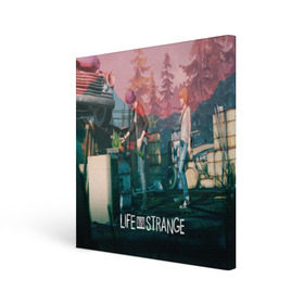 Холст квадратный с принтом Life is Strange в Ухте, 100% ПВХ |  | caulfield | chloe price | game | kate marsh | life | life is strange | life is strange: before the storm | max | strange | две луны | игры | кейт марш | колфилд | макс | подростки | студенты