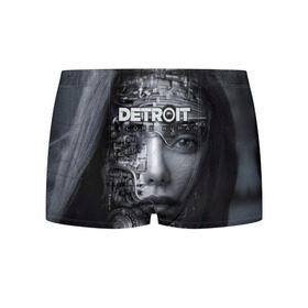 Мужские трусы 3D с принтом Detroit become human в Ухте, 50% хлопок, 50% полиэстер | классическая посадка, на поясе мягкая тканевая резинка | Тематика изображения на принте: 2038 | become | connor | dbh | human | kara | андроид | девиант | детройт | кара | квест | коннор | маркус