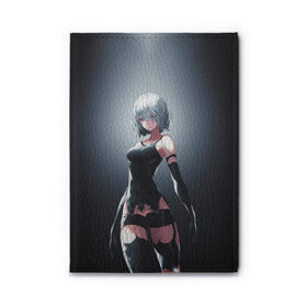 Обложка для автодокументов с принтом Ниа в Ухте, натуральная кожа |  размер 19,9*13 см; внутри 4 больших “конверта” для документов и один маленький отдел — туда идеально встанут права | 2b | 9s | automata | game | nier | yorha | игра | ниа | нир | отомата