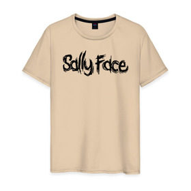 Мужская футболка хлопок с принтом SALLY FACE в Ухте, 100% хлопок | прямой крой, круглый вырез горловины, длина до линии бедер, слегка спущенное плечо. | 