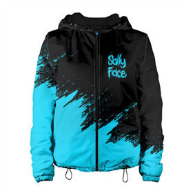 Женская куртка 3D с принтом SALLY FACE в Ухте, ткань верха — 100% полиэстер, подклад — флис | прямой крой, подол и капюшон оформлены резинкой с фиксаторами, два кармана без застежек по бокам, один большой потайной карман на груди. Карман на груди застегивается на липучку | face | game | horror | sally | sally face | игра | мальчик с протезом | салли | салли фейс | ужасы
