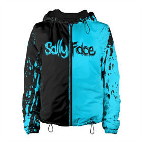 Женская куртка 3D с принтом SALLY FACE в Ухте, ткань верха — 100% полиэстер, подклад — флис | прямой крой, подол и капюшон оформлены резинкой с фиксаторами, два кармана без застежек по бокам, один большой потайной карман на груди. Карман на груди застегивается на липучку | face | game | horror | sally | sally face | игра | мальчик с протезом | салли | салли фейс | ужасы