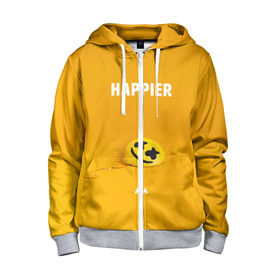 Детская толстовка 3D на молнии с принтом Marshmello. Happier в Ухте, 100% полиэстер |  манжеты и пояс оформлены широкой мягкой резинкой, двухслойный капюшон со шнурком для регулировки, спереди карманы и застежка-молния
 | christopher | comstock | dj | dotcom | friends | marshmallow | marshmello | usa | диджей | друзья | комсток | крис | маршмэллоу | продюсер | сша