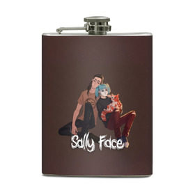 Фляга с принтом Sally Face в Ухте, металлический корпус | емкость 0,22 л, размер 125 х 94 мм. Виниловая наклейка запечатывается полностью | blue | diane | face | fisher | gizmo | henry | johnson | killer | larry | sally | генри | гизмо | джонсон | диана | ларри | лицо | салли | фейс | фишер