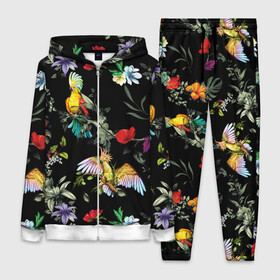 Женский костюм 3D Попугаи: в Ухте,  |  | parrots | ветки | графика | джунгли | искусство | картинка | красивый | красный | крутой | листья | мода | модный | молодёжная | орнамент | попугаи | рисунок | розовый | рукоделие | синий | стиль