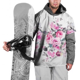 Накидка на куртку 3D с принтом Розовые розы в Ухте, 100% полиэстер |  | bouquets | color | gray | leave | lowers | ornament | patterns | pink | roses | букеты | графика | искусство | картинка | красивый | крутой | листья | мода | модный | молодёжная | орнамент | рисунок | розовые | розы | рукоделие | серый