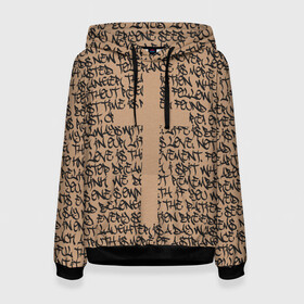 Женская толстовка 3D с принтом Каллиграфити и крест в Ухте, 100% полиэстер  | двухслойный капюшон со шнурком для регулировки, мягкие манжеты на рукавах и по низу толстовки, спереди карман-кенгуру с мягким внутренним слоем. | арт | боди ар | бодиарт | буквы | граффити | каллиграфия | крест | лампас | покрас | слова | стритарт | текст | улица