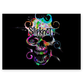 Поздравительная открытка с принтом Slipknot в Ухте, 100% бумага | плотность бумаги 280 г/м2, матовая, на обратной стороне линовка и место для марки
 | slipknot | грув | группа | джои джордисон | кори тейлор | метал | мик томсон | ню | петля | рок | слипкнот | удавка