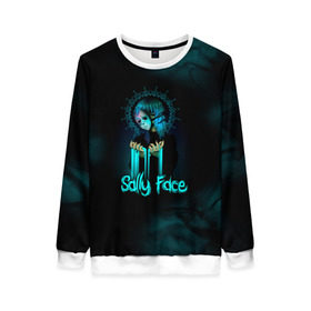 Женский свитшот 3D с принтом Sally Face в Ухте, 100% полиэстер с мягким внутренним слоем | круглый вырез горловины, мягкая резинка на манжетах и поясе, свободная посадка по фигуре | sally face | гизмо | девид | девочка | игра | лари | ларри | мальчик | маска | мрачная | на лице | пых | с протезом | сал | сали | салли | салли фейс | фейс | фэйс | эддисон | эшли