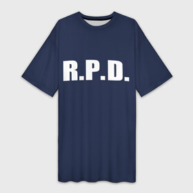 Платье-футболка 3D с принтом R.P.D. LEON S.KENNEDY в Ухте,  |  | ada wong | biohazard | game | gamer | leon | logo | mistic | raccoon city | re2 | resident evil 2 | rpd | stars | umbrella | ада вонг | амбрелла | зомби | игра | мистика | ужасы