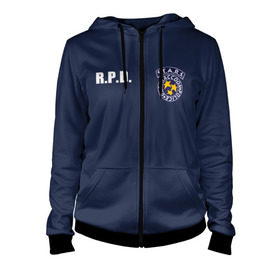 Женская толстовка 3D на молнии с принтом S.T.A.R.S. RACCOON CITY в Ухте, 100% полиэстер | длина до линии бедра, манжеты и пояс оформлены мягкой тканевой резинкой, двухслойный капюшон со шнурком для регулировки, спереди молния, по бокам два кармана | ada wong | biohazard | game | gamer | leon | logo | mistic | raccoon city | re2 | resident evil 2 | rpd | stars | umbrella | ада вонг | амбрелла | зомби | игра | мистика | ужасы