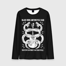 Мужской лонгслив 3D с принтом Black Rebel Motorcycle Club в Ухте, 100% полиэстер | длинные рукава, круглый вырез горловины, полуприлегающий силуэт | Тематика изображения на принте: black rebel motorcycle club | brmc | rock | группы | инди | музыка | рок | рок н ролл