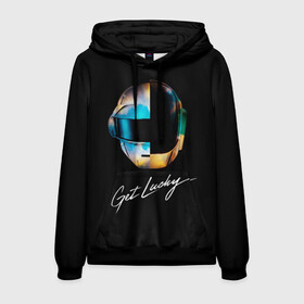 Мужская толстовка 3D с принтом Daft Punk в Ухте, 100% полиэстер | двухслойный капюшон со шнурком для регулировки, мягкие манжеты на рукавах и по низу толстовки, спереди карман-кенгуру с мягким внутренним слоем. | daft punk | electronic | house | human | music | robot | дафт панк | музыка | синти поп | хаус | электроника
