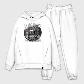 Мужской костюм хлопок OVERSIZE с принтом Викинг в Ухте,  |  | viking | викинг | викинги | дракар | драккар | честь