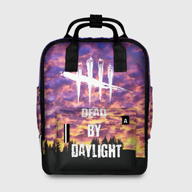 Женский рюкзак 3D с принтом DEAD BY DAYLIGHT в Ухте, 100% полиэстер | лямки с регулируемой длиной, сверху ручки, чтобы рюкзак нести как сумку. Основное отделение закрывается на молнию, как и внешний карман. Внутри два дополнительных кармана, один из которых закрывается на молнию. По бокам два дополнительных кармашка, куда поместится маленькая бутылочка
 | dead by daylight | game | hillbilly | maniacs | trapper | wraith | деревенщина | игра | мертвые днем | охотник | призрак