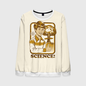 Мужской свитшот 3D с принтом Science в Ухте, 100% полиэстер с мягким внутренним слоем | круглый вырез горловины, мягкая резинка на манжетах и поясе, свободная посадка по фигуре | 80 е | 80s | 90 е | 90s | oldschool | retro | retrowave | stranger thing | vintage | винтаж | олдскул | ретро | ретровейв | странные дела