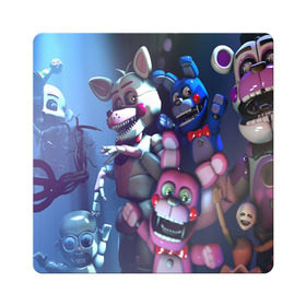 Магнит виниловый Квадрат с принтом Five Nights at Freddy`s в Ухте, полимерный материал с магнитным слоем | размер 9*9 см, закругленные углы | five nights at freddy s | game | horror | игры | механические куклы | ночь | охранник | пять ночей у фредди | светящиеся глаза | ужас