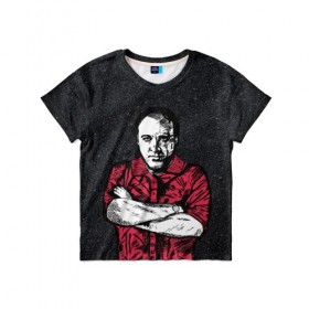 Детская футболка 3D с принтом Сопрано Джеймс Гандольфини в Ухте, 100% гипоаллергенный полиэфир | прямой крой, круглый вырез горловины, длина до линии бедер, чуть спущенное плечо, ткань немного тянется | soprano | актер | бандит | гангстер | мафиози | мафия | сериал | сопрано