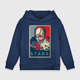 Детское худи Oversize хлопок с принтом STAAARS!!! в Ухте, френч-терри — 70% хлопок, 30% полиэстер. Мягкий теплый начес внутри —100% хлопок | боковые карманы, эластичные манжеты и нижняя кромка, капюшон на магнитной кнопке | ada wong | biohazard | game | gamer | leon | logo | mistic | nemesis | raccoon city | re2 | resident evil 2 | rpd | stars | umbrella | ада вонг | амбрелла | зомби | игра | мистика | ужасы