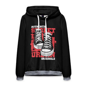 Мужская толстовка 3D с принтом Street style, sneakers в Ухте, 100% полиэстер | двухслойный капюшон со шнурком для регулировки, мягкие манжеты на рукавах и по низу толстовки, спереди карман-кенгуру с мягким внутренним слоем. | 