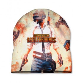 Шапка 3D с принтом PUBG в Ухте, 100% полиэстер | универсальный размер, печать по всей поверхности изделия | action | battlegrounds | chiken | game | online | playerunknown’s | pubg | игры | камуфляж | курица | наемники | огонь | пабг | пубг | сковорода | солдаты | шутер