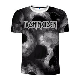 Мужская футболка 3D спортивная с принтом Iron Maiden в Ухте, 100% полиэстер с улучшенными характеристиками | приталенный силуэт, круглая горловина, широкие плечи, сужается к линии бедра | бас | британия | брюс дикинсон | гитара | группа | дева | железная | метал | нико макбрэйн | рок | стив харрис | хеви | яник герс