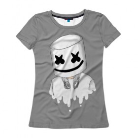 Женская футболка 3D с принтом Электронная музыка в Ухте, 100% полиэфир ( синтетическое хлопкоподобное полотно) | прямой крой, круглый вырез горловины, длина до линии бедер | 