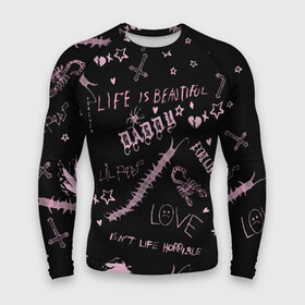 Мужской рашгард 3D с принтом LIL PEEP   Life Is Beautiful в Ухте,  |  | beautiful | broken | daddy | dead | exclusive | heart | life | lil | lilpeep | music | peep | pump | rap | rapper | rip | tattoo | густав | лил | лилпип | мертв | память | пип | рип | рэп | рэпер | сердечко | сердце | тату | умер