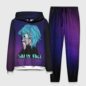 Мужской костюм 3D (с толстовкой) с принтом Sally Face в Ухте,  |  | Тематика изображения на принте: sally face | игра | компьютерная игра | лицо | маска | протез | салли фейс | школа | шрамы