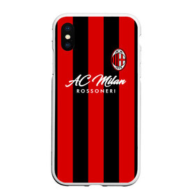 Чехол для iPhone XS Max матовый Милан: в Ухте, Силикон | Область печати: задняя сторона чехла, без боковых панелей | ac milan | diavolo | milan | rossoneri | дьяволы | италия | красно чёрные | милан | серия а | форма | футбол | футболист | футбольная | футбольный клуб