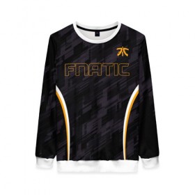 Женский свитшот 3D с принтом cs:go - Fnatic (The Form 2019) в Ухте, 100% полиэстер с мягким внутренним слоем | круглый вырез горловины, мягкая резинка на манжетах и поясе, свободная посадка по фигуре | 0x000000123 | csgo | fnatic | ксго | фнатик