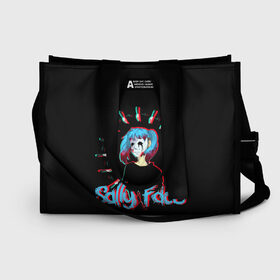 Сумка-шоппер 3D с принтом Sally Face в Ухте, 100% полиэстер | застегивается на металлическую кнопку; внутренний карман застегивается на молнию. Стенки укреплены специальным мягким материалом, чтобы защитить содержимое от несильных ударов
 | sally face | загадка | лицо | протез | салли фейс | соседи | странные | тайна | ужас | фишер