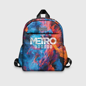 Детский рюкзак 3D с принтом Metro Fire в Ухте, 100% полиэстер | лямки с регулируемой длиной, сверху петелька, чтобы рюкзак можно было повесить на вешалку. Основное отделение закрывается на молнию, как и внешний карман. Внутри дополнительный карман. По бокам два дополнительных кармашка | exodus | metro | stalker | артем | исход | метро | сталкер | эксодус