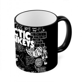 Кружка с принтом Arctic Monkeys в Ухте, керамика | ёмкость 330 мл | arctic monkeys | алекс тёрнер | арктик манкиз | группы | джейми кук | инди | музыка | мэтт хелдерс | ник омэлли | постпанк | рок