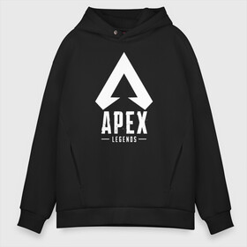 Мужское худи Oversize хлопок с принтом APEX LEGENDS в Ухте, френч-терри — 70% хлопок, 30% полиэстер. Мягкий теплый начес внутри —100% хлопок | боковые карманы, эластичные манжеты и нижняя кромка, капюшон на магнитной кнопке | Тематика изображения на принте: apex | apex legends | battle | battle royal | titanfall | апекс | апекс легендс | батл рояль | битва | война | королевская битва