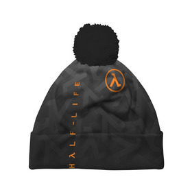 Шапка 3D c помпоном с принтом HALF LIFE в Ухте, 100% полиэстер | универсальный размер, печать по всей поверхности изделия | aperture laboratorie | black mesa | gordon freeman | half life | half life 3 | logo | valve | вэлв | гордон фриман | игра | лого | монтировка | фантастика | халф лайф