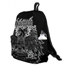 Рюкзак 3D с принтом Behemoth в Ухте, 100% полиэстер | лямки с регулируемой длиной, сверху петелька, чтобы рюкзак можно было повесить на вешалку. Основное отделение закрывается на молнию, как и внешний карман. Внутри два дополнительных кармана, один из которых закрывается на молнию. По бокам два дополнительных кармашка | behemoth | black metal | death metal | inferno | nergal | orion | seth | блэк метал | группы | дэт метал | метал | музыка | рок