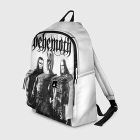 Рюкзак 3D с принтом Behemoth в Ухте, 100% полиэстер | лямки с регулируемой длиной, сверху петелька, чтобы рюкзак можно было повесить на вешалку. Основное отделение закрывается на молнию, как и внешний карман. Внутри два дополнительных кармана, один из которых закрывается на молнию. По бокам два дополнительных кармашка | behemoth | black metal | death metal | inferno | nergal | orion | seth | блэк метал | группы | дэт метал | метал | музыка | рок