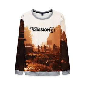 Мужской свитшот 3D с принтом Tom Clancy`s The Division в Ухте, 100% полиэстер с мягким внутренним слоем | круглый вырез горловины, мягкая резинка на манжетах и поясе, свободная посадка по фигуре | division | the division | the division 2 | tom clancys the division 2 | агенты | бандиты | белый дом | вашингтон | война | разруха | солдаты | турель