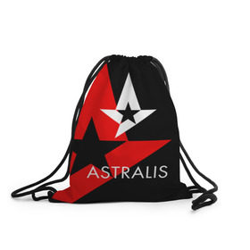 Рюкзак-мешок 3D с принтом ASTRALIS в Ухте, 100% полиэстер | плотность ткани — 200 г/м2, размер — 35 х 45 см; лямки — толстые шнурки, застежка на шнуровке, без карманов и подкладки | action | astralis | awp | counter strike | cs go | cs go global offensive | cybersport | faze clan | game | gamer | hyper beast | shooter | skin | team liquid | киберспорт | оружие | скины