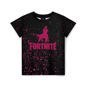 Детская футболка 3D с принтом Fortnite & Marshmello (Lama). в Ухте, 100% гипоаллергенный полиэфир | прямой крой, круглый вырез горловины, длина до линии бедер, чуть спущенное плечо, ткань немного тянется | fortnite | fortnite 2 | fortnite x | lama | marshmello | ninja | ninja hyper streamer | ninja streamer | streamer | tyler blevins | геометрия | гранж | дизайн | игра | лама | маршмелло | ниндзя | стиль | фортнайт | фортнайт 2 | 