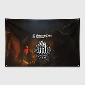 Флаг-баннер с принтом Kingdom Come Deliverance в Ухте, 100% полиэстер | размер 67 х 109 см, плотность ткани — 95 г/м2; по краям флага есть четыре люверса для крепления | game | kingdom come | kingdom come deliverance | игры | средние века