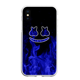 Чехол для iPhone XS Max матовый Marshmello Fire: в Ухте, Силикон | Область печати: задняя сторона чехла, без боковых панелей | christopher comstock | dj | fire | marshmello | music | диджей | искры | клубная музыка | клубняк | крис комсток | логотип | маршмэллоу | музыка | огонь | пламя