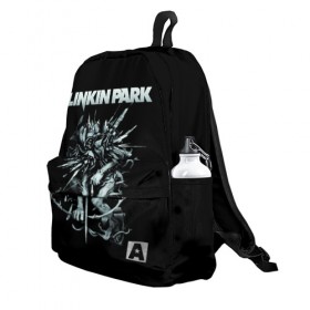 Рюкзак 3D с принтом Linkin Park в Ухте, 100% полиэстер | лямки с регулируемой длиной, сверху петелька, чтобы рюкзак можно было повесить на вешалку. Основное отделение закрывается на молнию, как и внешний карман. Внутри два дополнительных кармана, один из которых закрывается на молнию. По бокам два дополнительных кармашка | Тематика изображения на принте: chester bennington | linkin park | группы | линкин парк | метал | музыка | рок | честер беннингтон