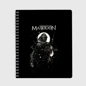 Тетрадь с принтом Mastodon в Ухте, 100% бумага | 48 листов, плотность листов — 60 г/м2, плотность картонной обложки — 250 г/м2. Листы скреплены сбоку удобной пружинной спиралью. Уголки страниц и обложки скругленные. Цвет линий — светло-серый
 | leviathan | mastodon | metal | sludge metal | stoner | грув метал | группы | мастодон | метал | музыка | рок