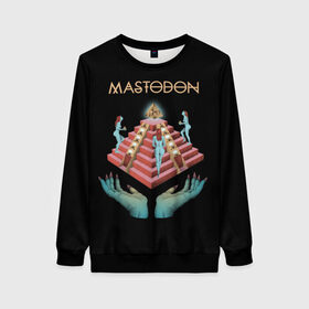 Женский свитшот 3D с принтом Mastodon в Ухте, 100% полиэстер с мягким внутренним слоем | круглый вырез горловины, мягкая резинка на манжетах и поясе, свободная посадка по фигуре | leviathan | mastodon | metal | sludge metal | stoner | грув метал | группы | мастодон | метал | музыка | рок
