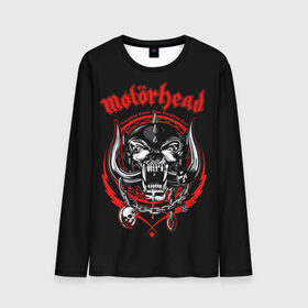 Мужской лонгслив 3D с принтом Motorhead в Ухте, 100% полиэстер | длинные рукава, круглый вырез горловины, полуприлегающий силуэт | motorhead | группы | лемми килмистер | метал | музыка | рок | хард рок | хеви метал