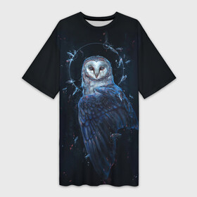 Платье-футболка 3D сова: в Ухте,  |  | owl | ночь | птица | сова | филин